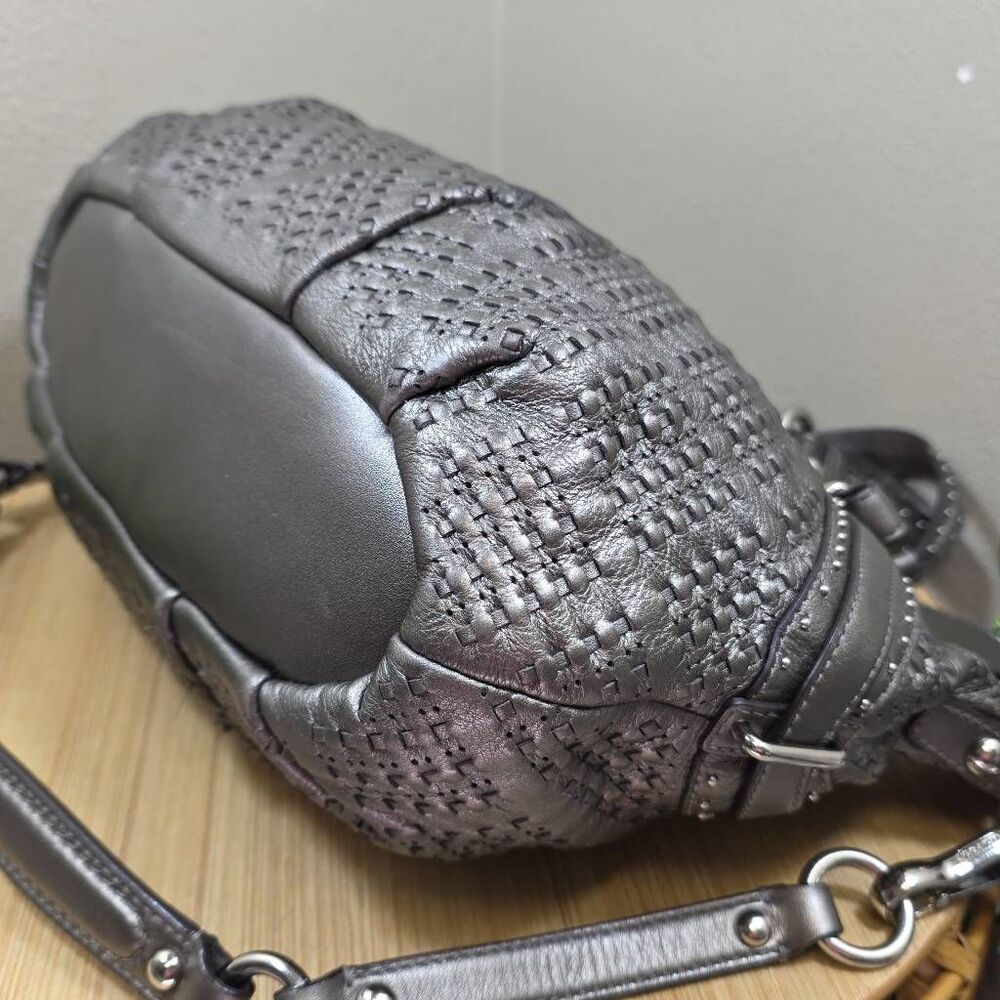 Coach Madison Woven Leather Sophia Satchel - Picture 9 of 16